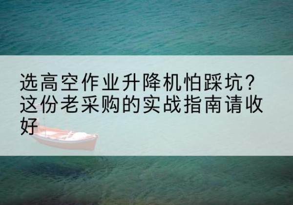 弋阳高空作业升降机厂家推荐-选高空作业升降机怕踩坑？这份老采购的实战指南请收好